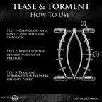 Spread Em Stainless Steel Poker Labia Clamp with Adjustable Pressure Screws