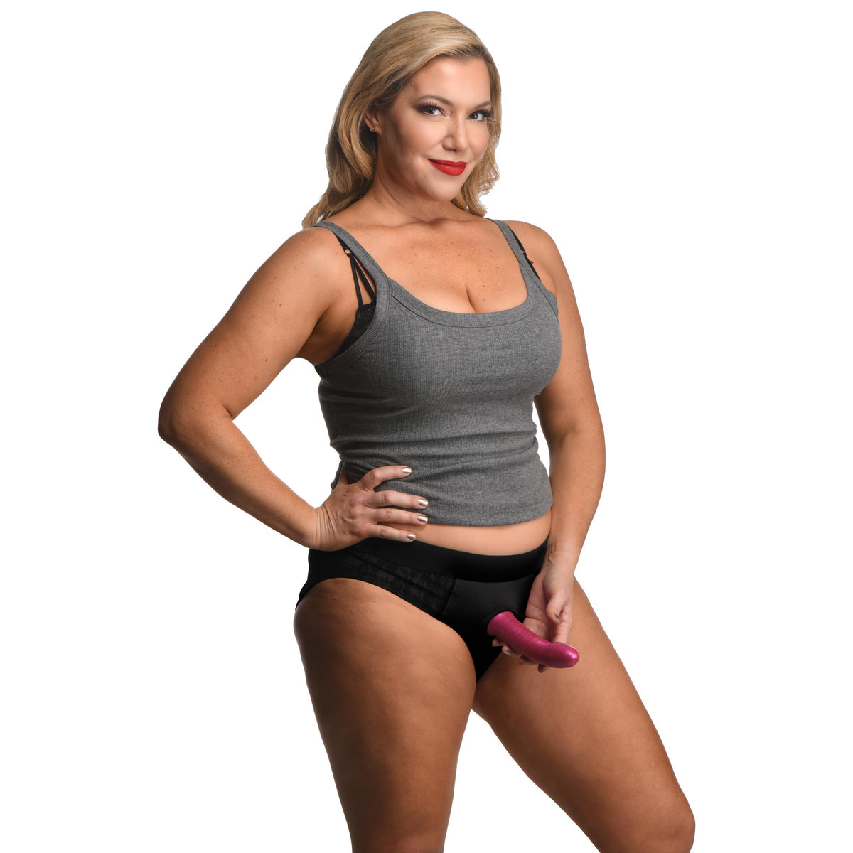 Lace Envy Crotchless Panty Harness - 3XL