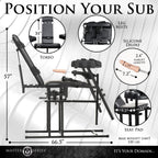 Leg Spreader Obedience Chair with Sex Machine
