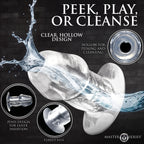 Dicked Clear Hollow Anal Plug 3pc Set