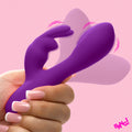 Flexible Vibrating Silicone Mini Rabbit - Purple