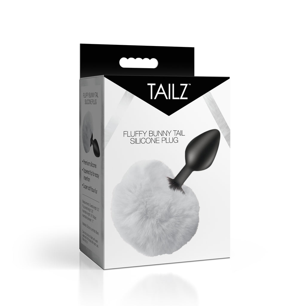 Fluffy Bunny Tail Silicone Plug