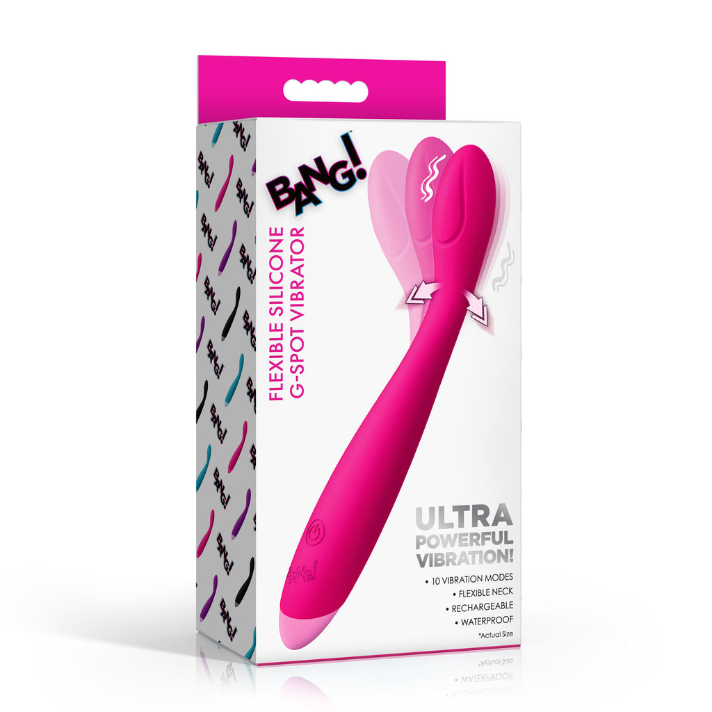 Flexible Silicone G-Spot Vibrator - Pink