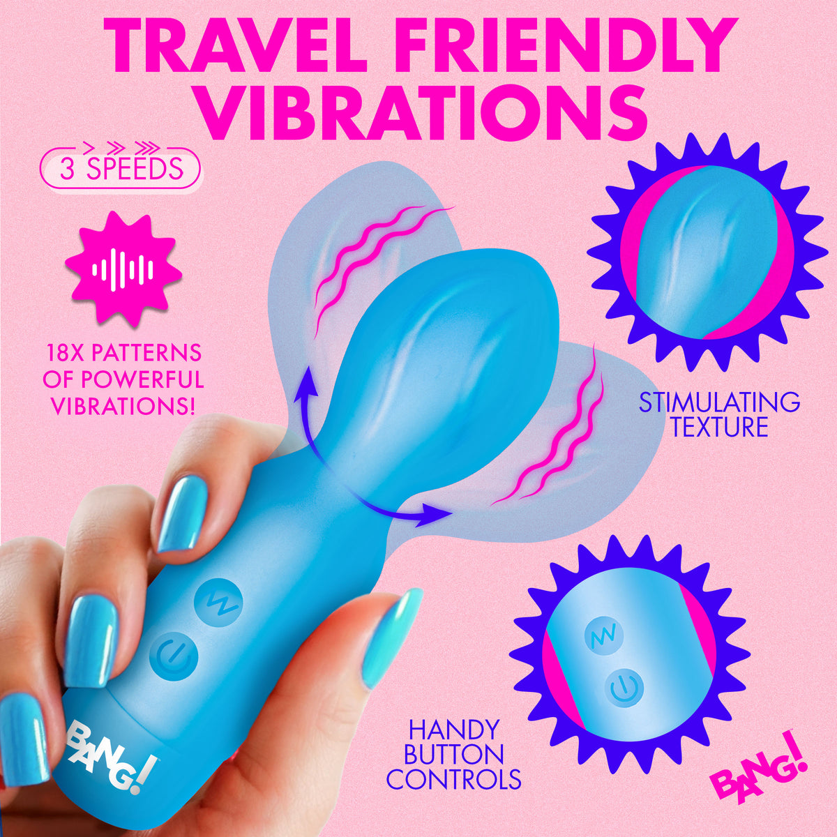 18X Vibrating Silicone Mini Wand