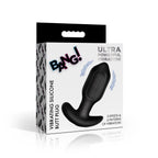 Bumpy Vibrating Silicone Butt Plug - Black
