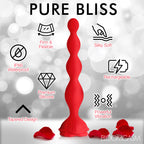 9X Beaded Bloom Silicone Rose Vibrator