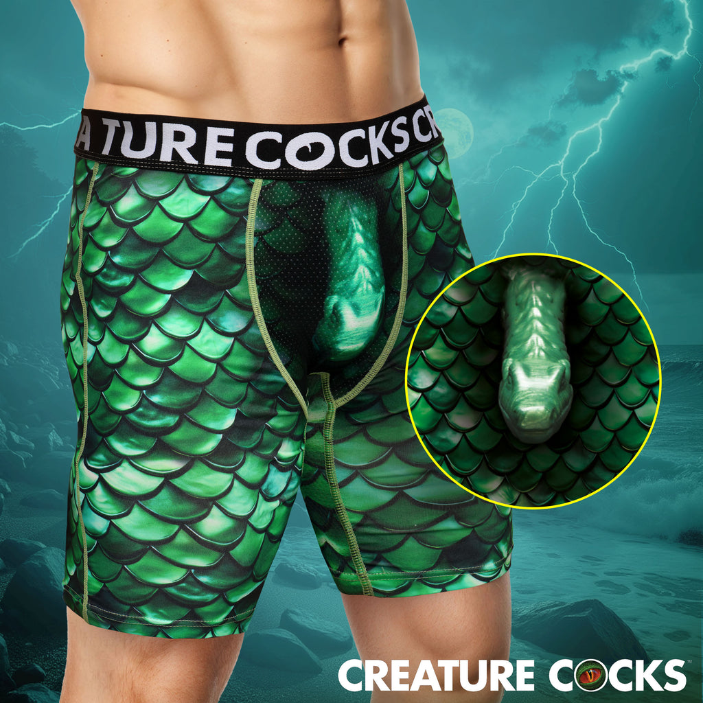 Creature Wear Cockness Monster Lake Creature Boxer Shorts