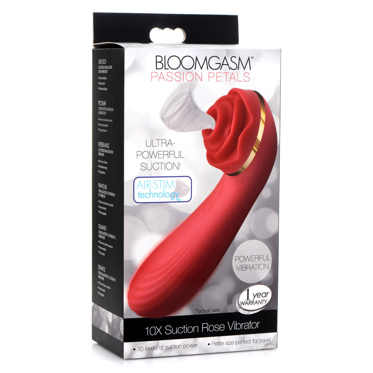 Passion Petals 10X Silicone Suction Rose Vibrator