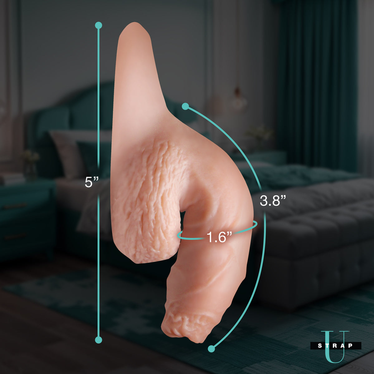 5.1" Uncut Silicone Packer Dildo - Light
