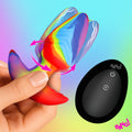Rotating and Vibrating Silicone Butt Plug