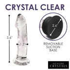 Glass Dildo with Silicone Base - 5.6 Inch
