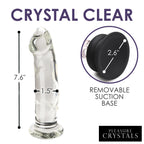 Glass Dildo with Silicone Base - 7.6 Inch