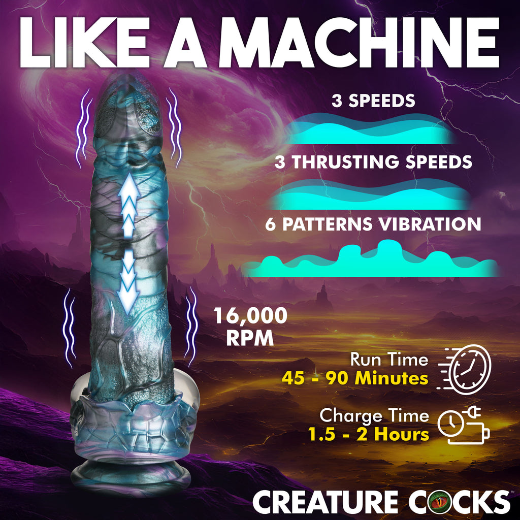 Astro-Thrust Thrusting and Vibrating Silicone Dildo