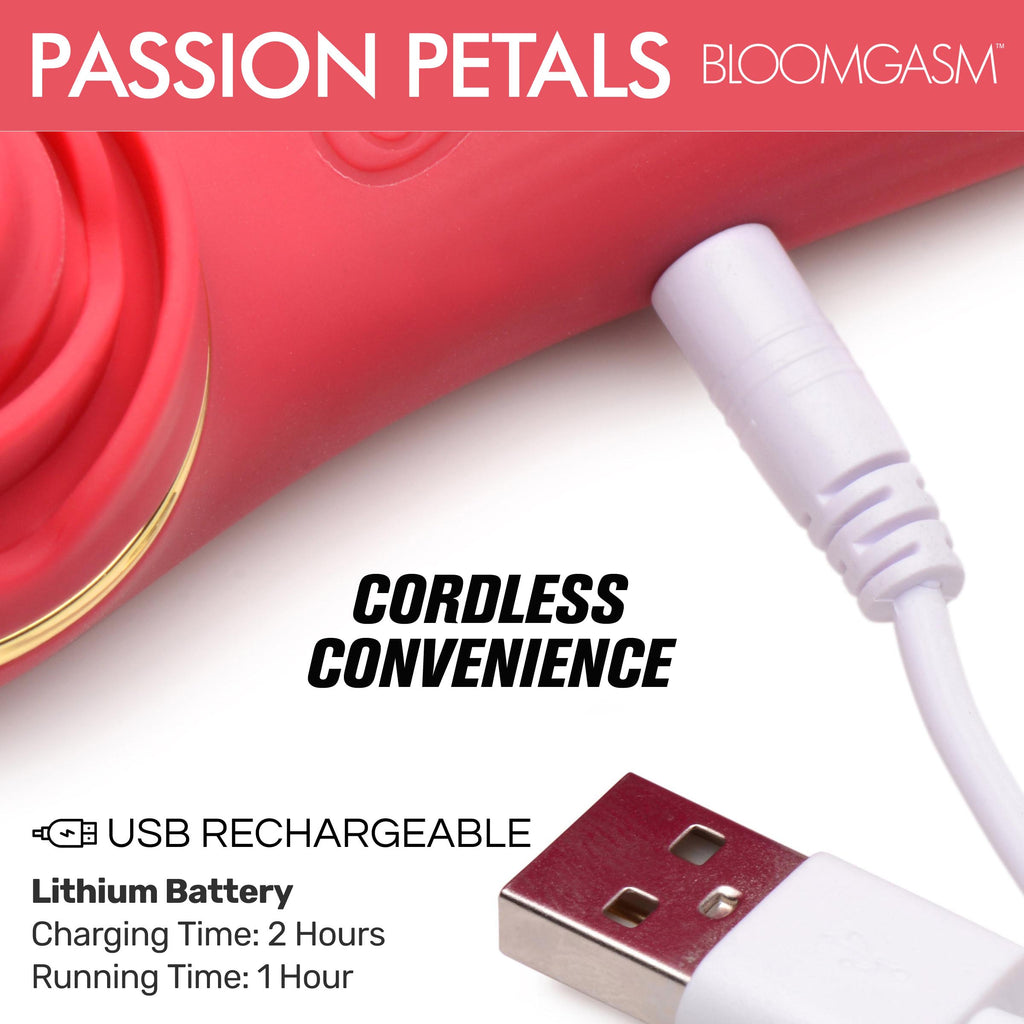 Passion Petals 10X Silicone Suction Rose Vibrator