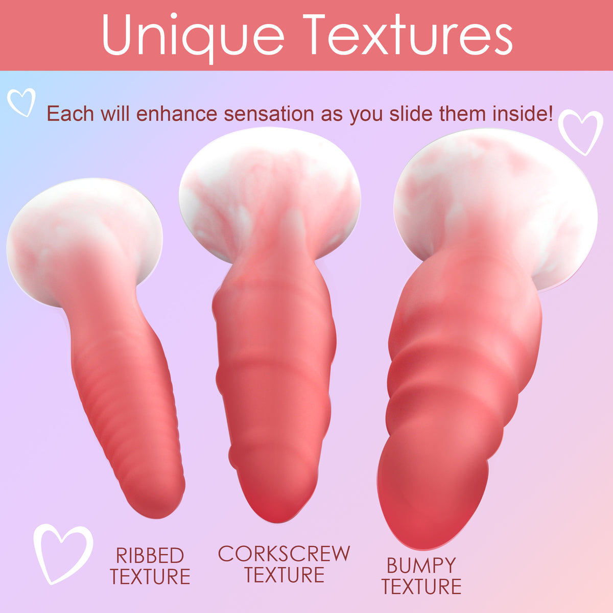 3 Piece Silicone Butt Plug Set