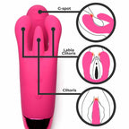 10X Triple Rabbit Silicone Vibrator